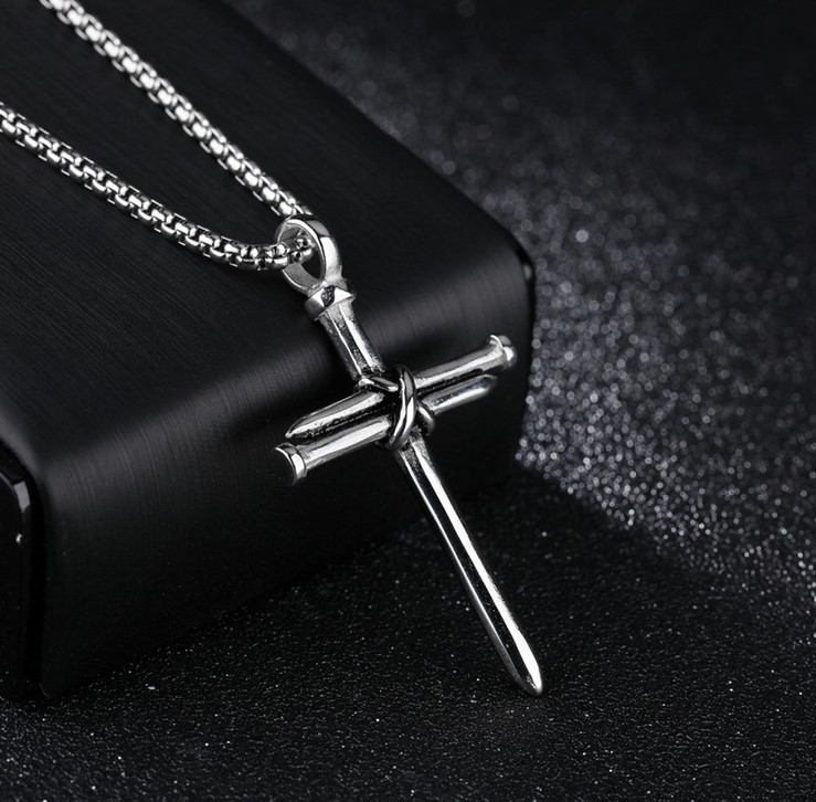 

Цепочка с кулоном Jsstore Крест со Стальных Гвоздей 65 см