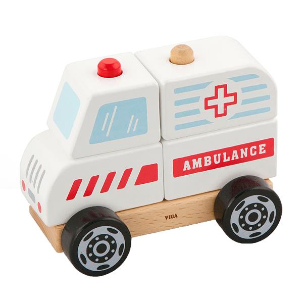 

Дерев'яна пірамідка Viga Toys Viga Toys Машина швидкої допомоги (50204)