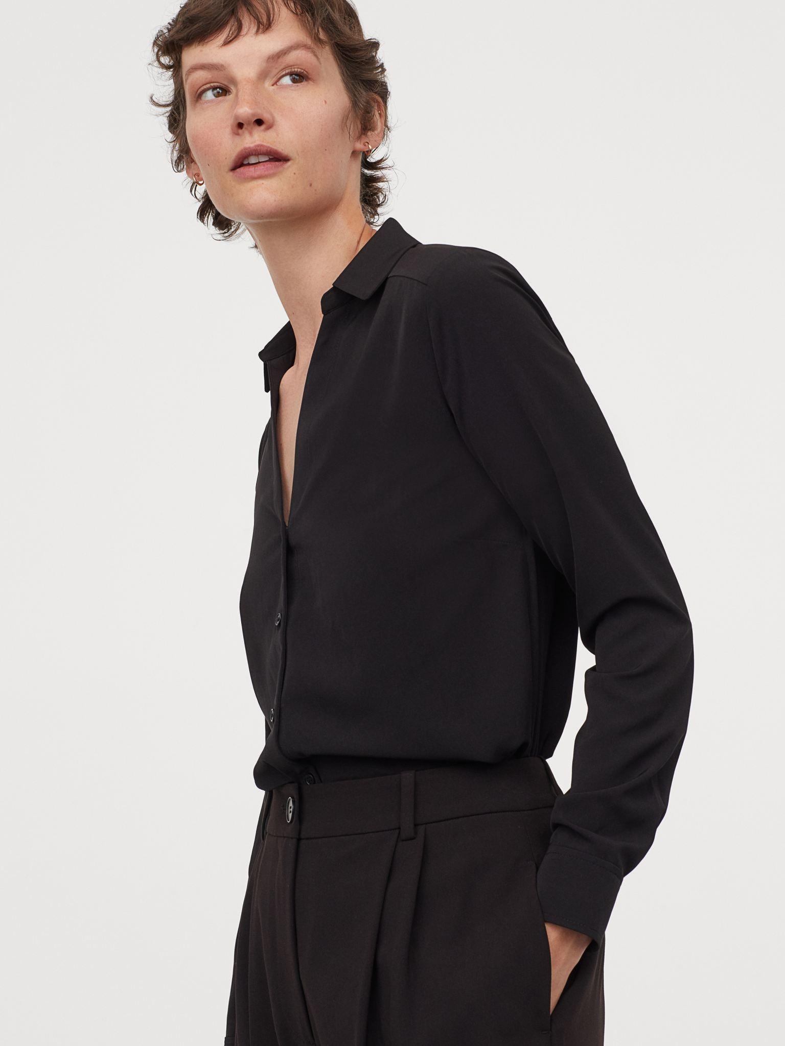 

Блузка H&M 7628460-AAAD 40 Черная