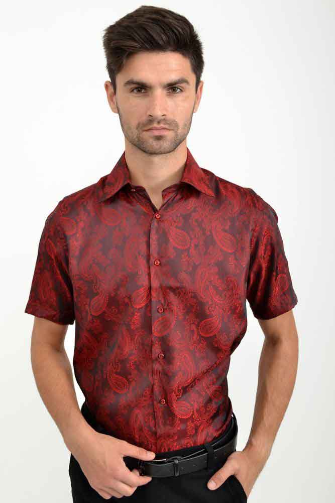 

Рубашка 113RPass005 цвет Бордо XL