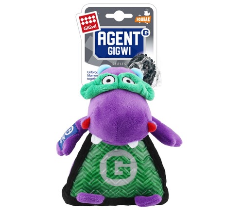 

Игрушка для собак бегемот плюшевый с пищалкой BRONZEDOG AGENT GIGWI 17 см Bronzedog BGL-BND-2572