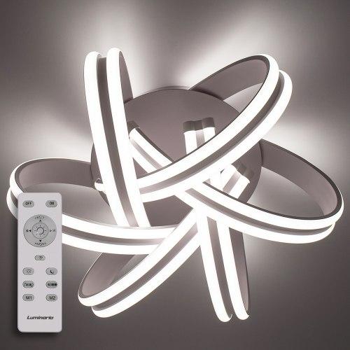 

Потолочный светодиодный светильник с пультом ДУ LUMINARIA VOLNA DOUBLE 170W 6С 520/237 WHITE/OPAL 220V IP20