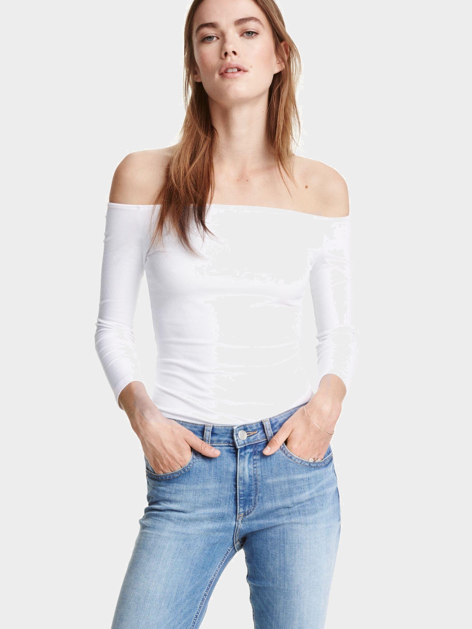 

Лонгслив H&M 3358804-ACTS XL Белый
