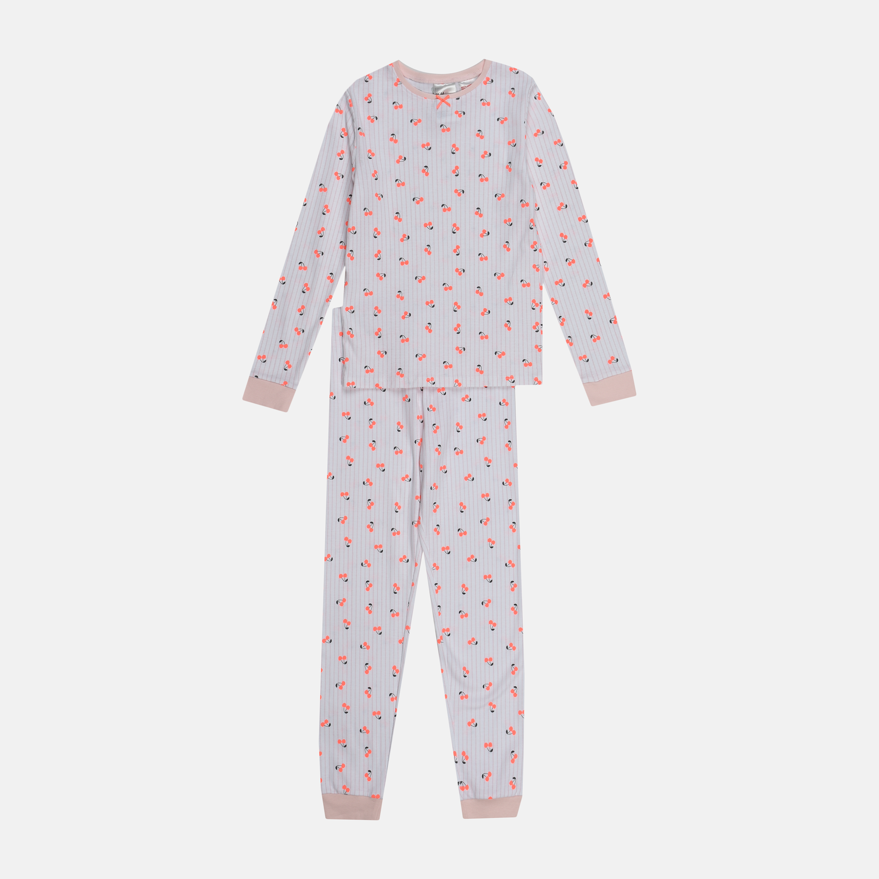 

Пижама (футболка с длинными рукавами + штаны) H&M 1512-6237651 134-140 см Белая с принтом
