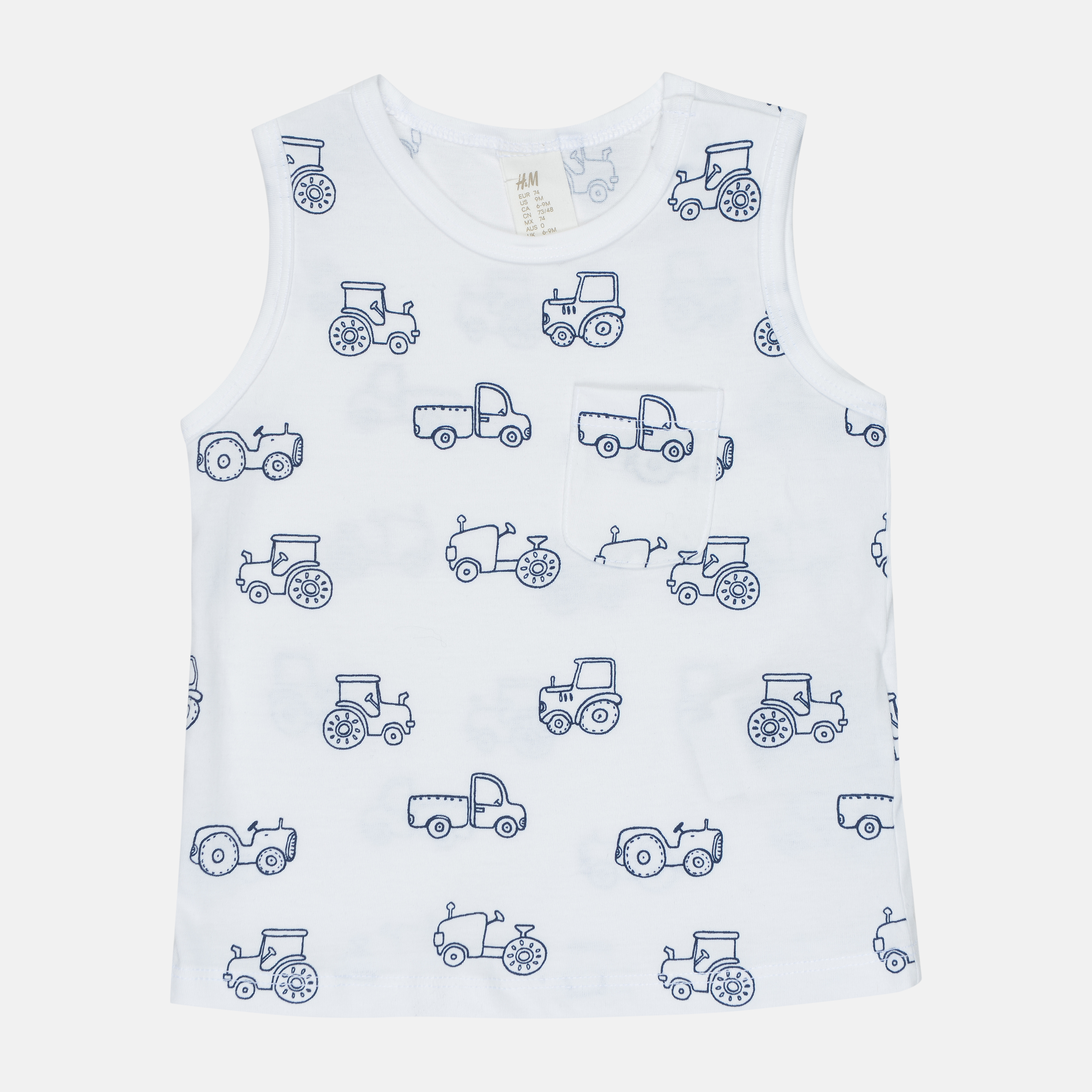 

Майка H&M 1703-7584410 74 см Белые