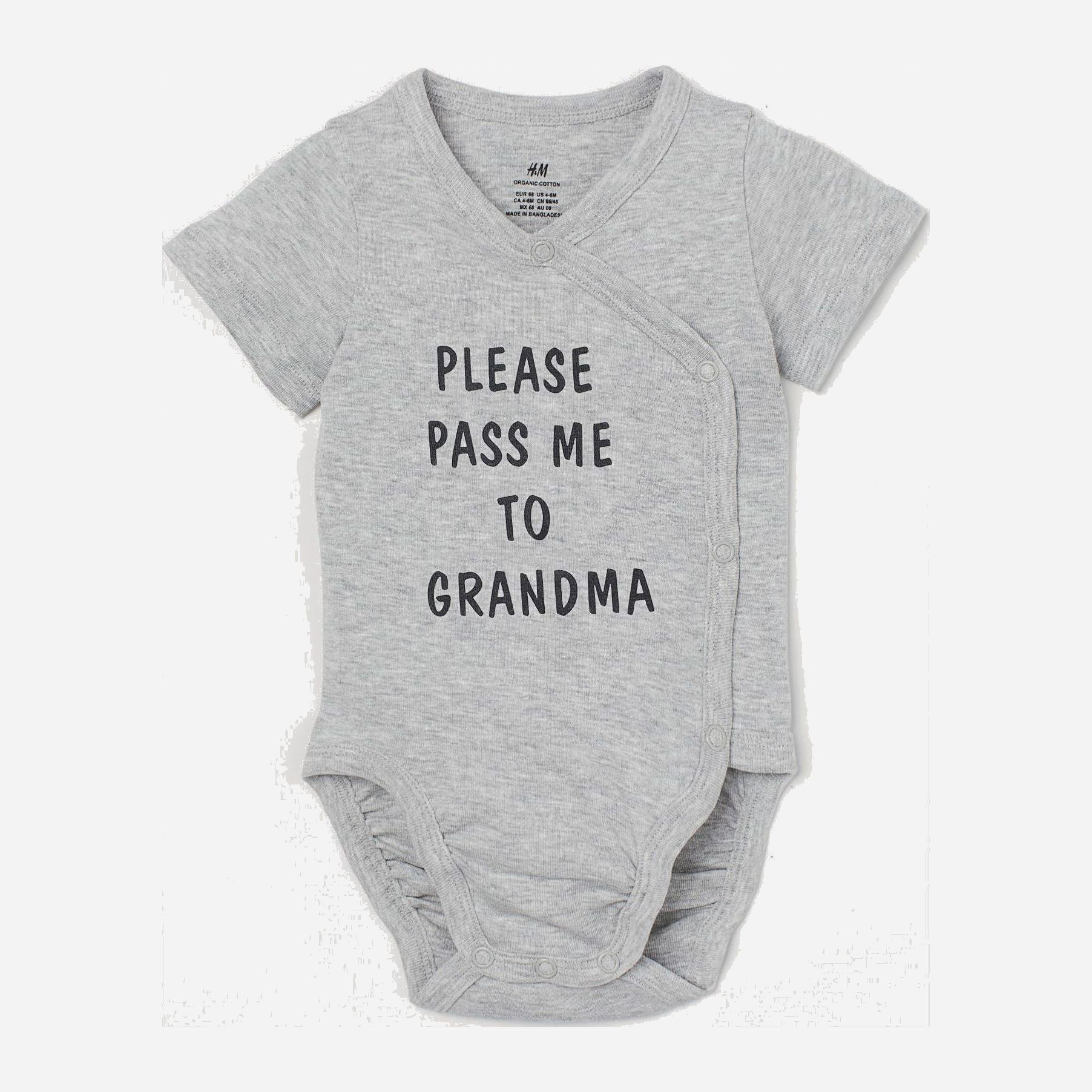 

Боди-футболка H&M HOM91113 50 см Серая