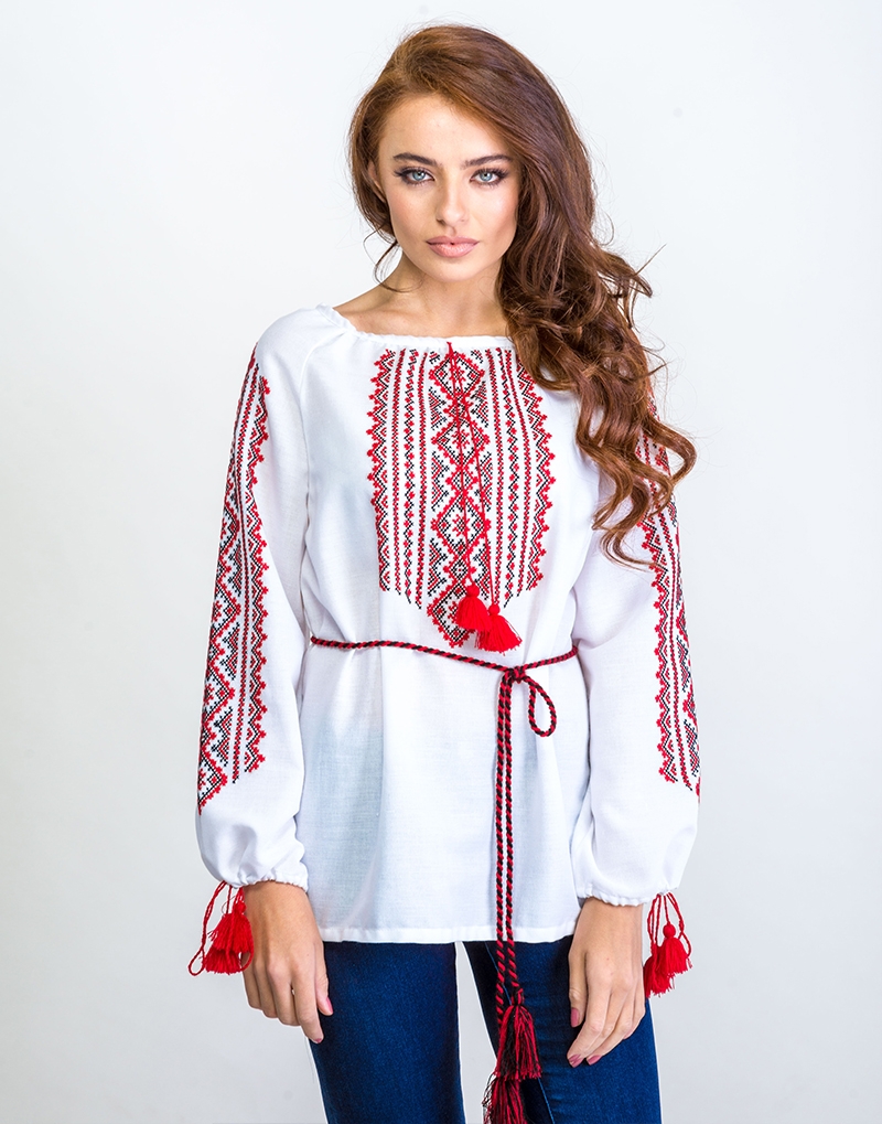 

Вишиванка Етно-Сіті Краплина роси S Біла (5693/S)