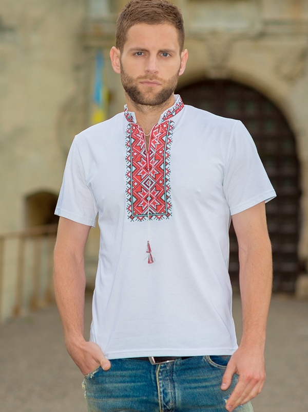 

Футболка з вишивкою Етно-Сіті Алатир червоний XL Біла (279/XL)