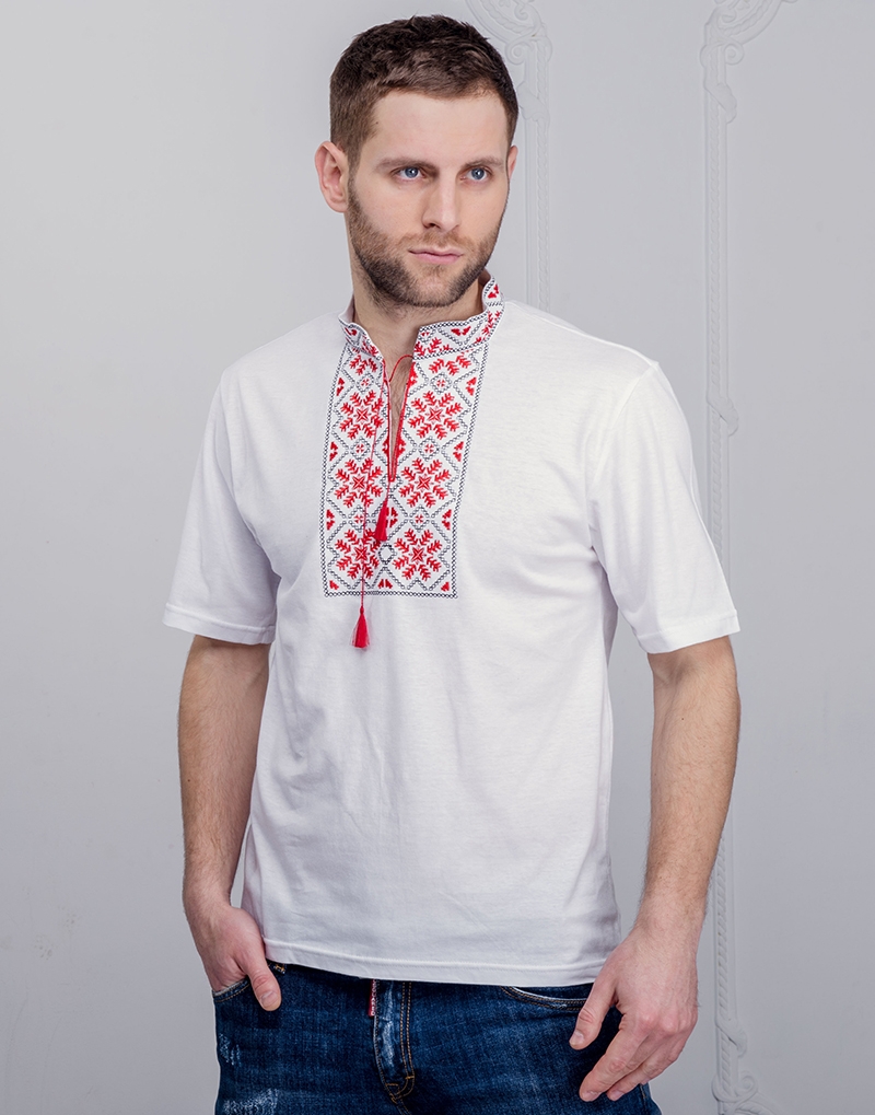 

Футболка з вишивкою Етно-Сіті Червона сніжинка 2XL Біла (263/2XL)