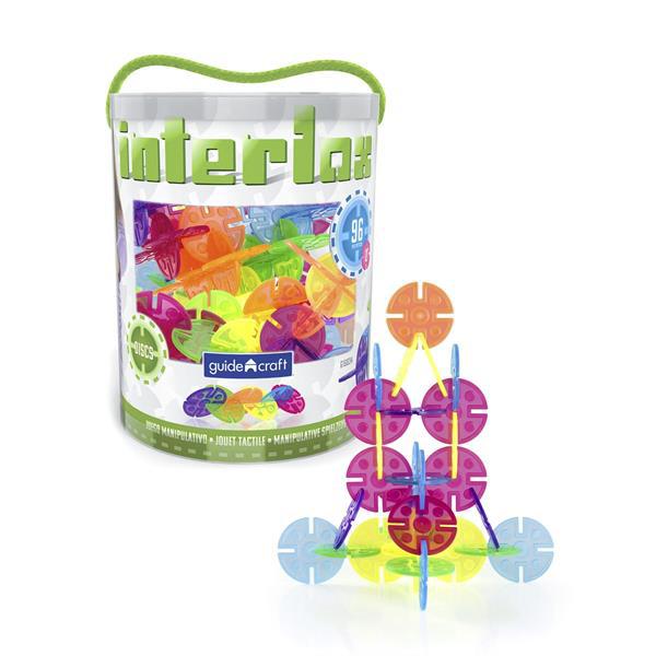 

Детский конструктор магнитный Диски Guidecraft Interlox Discs, 96 деталей
