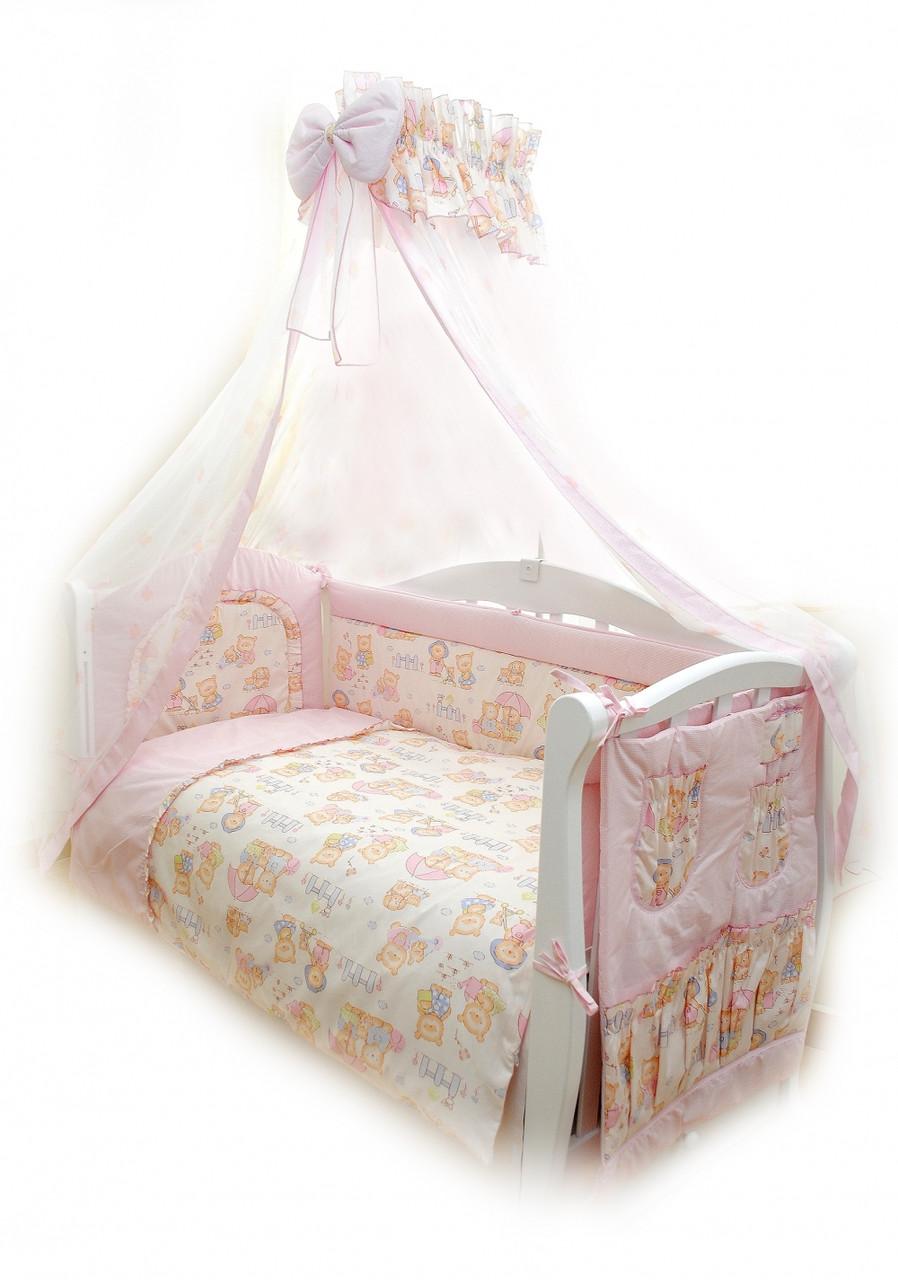

Детский постельный комплект Twins Comfort С-013 Пушистые мишки, розовый/белый
