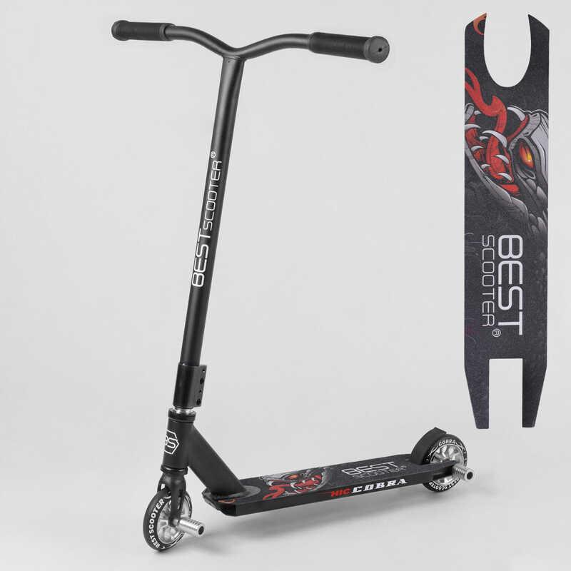 

Самокат трюковый 43594 Best Scooter Cobra HIC-система, пеги, алюминиевый диск и дека, колёса PU, d=110мм