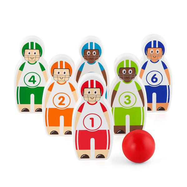 

Детская развивающая игра Viga Toys Боулинг, 6 кегль