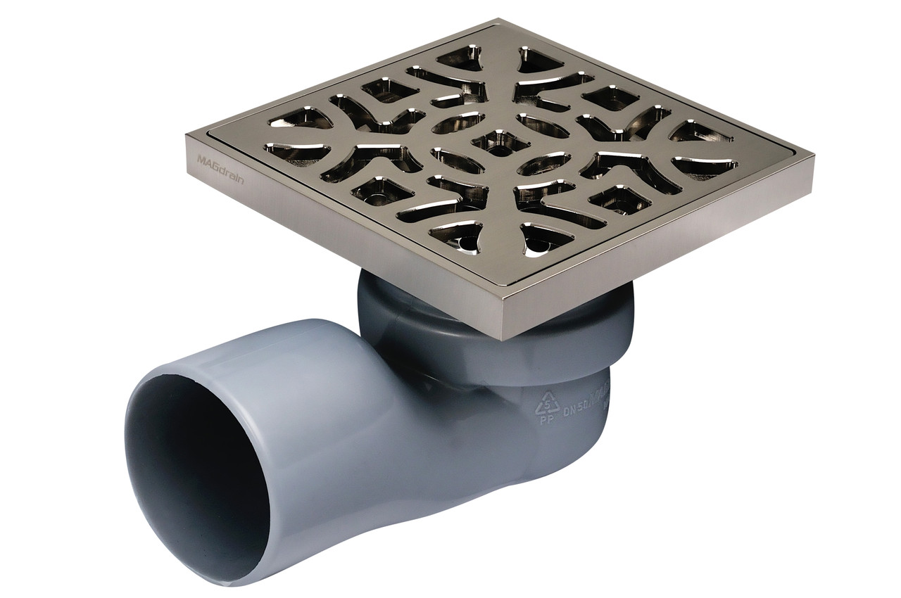 

D5 Трап сливной MAGdrain FC15G50-N матовый никель 100х100 мм H-65