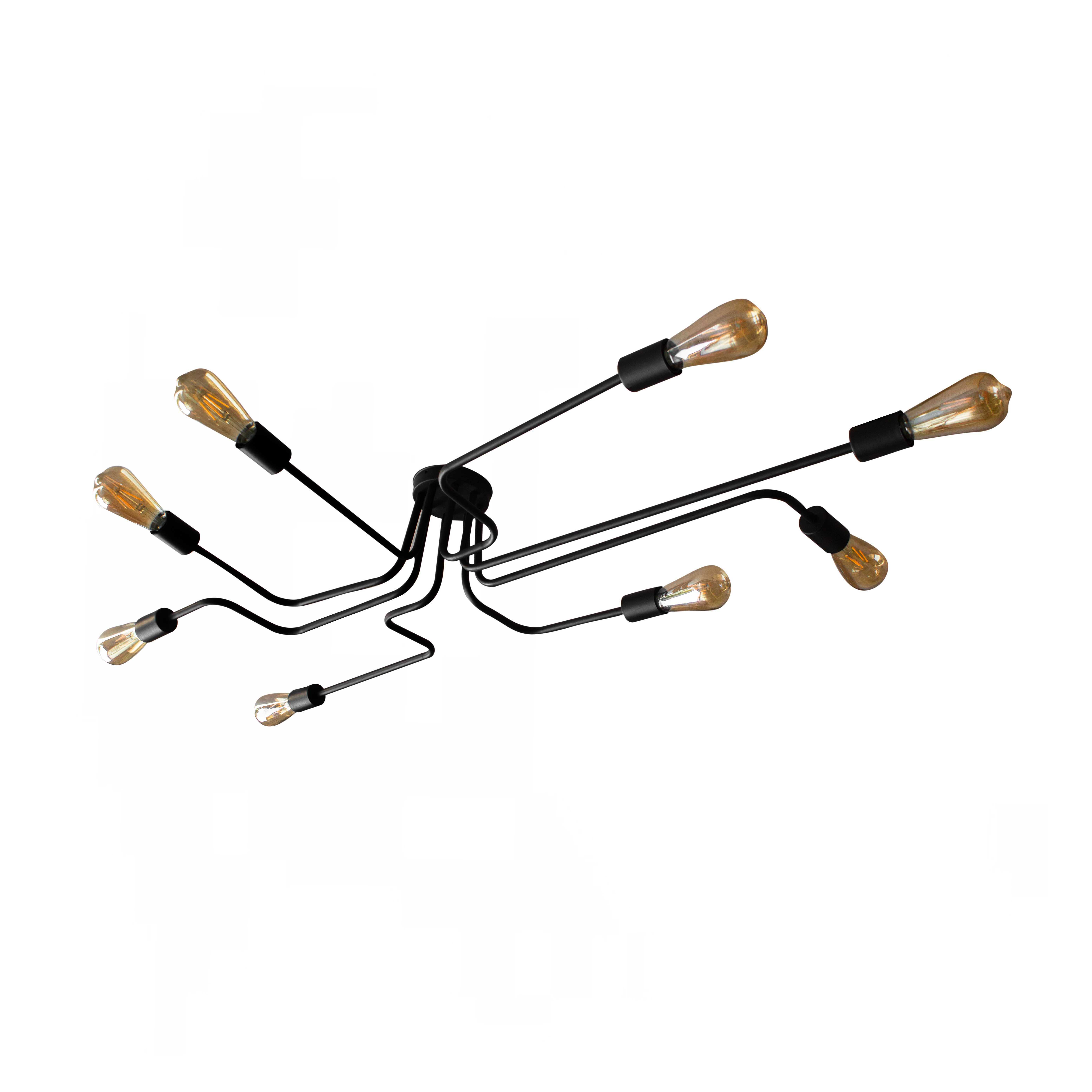 

Светильник потолочный 100lamp Loft Е-27 металл, черный (NL 13060/8 spider)