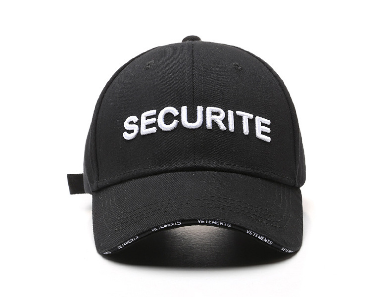 

Кепка Бейсболка Мужская Женская Vetements с надписью Securite Черная