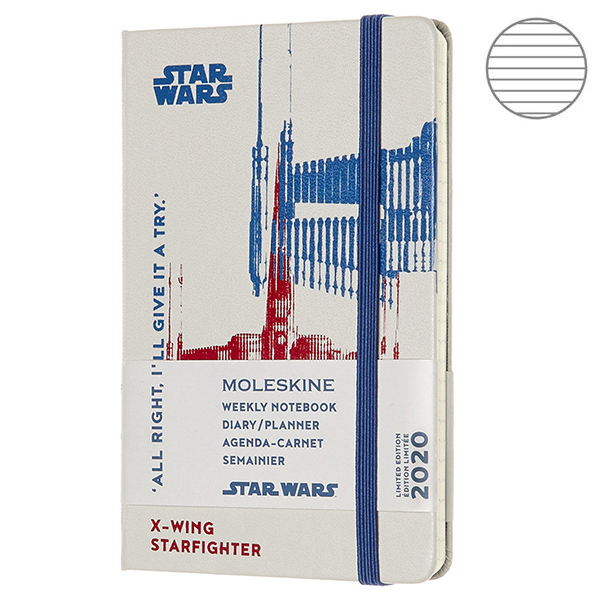 

Еженедельник Moleskine Star Wars 2020 маленький белый DSW12WN2Y20