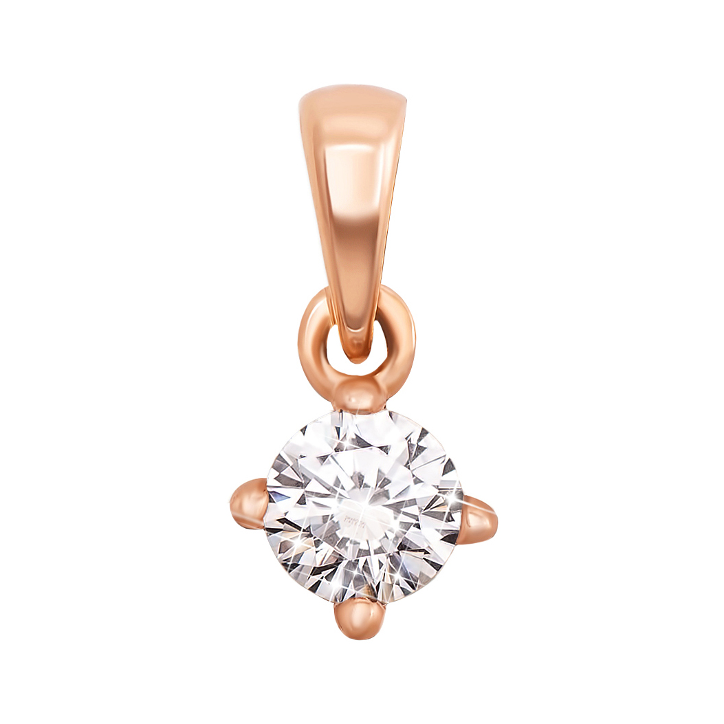 

Кулон из красного золота с кристаллом Swarovski 000126383