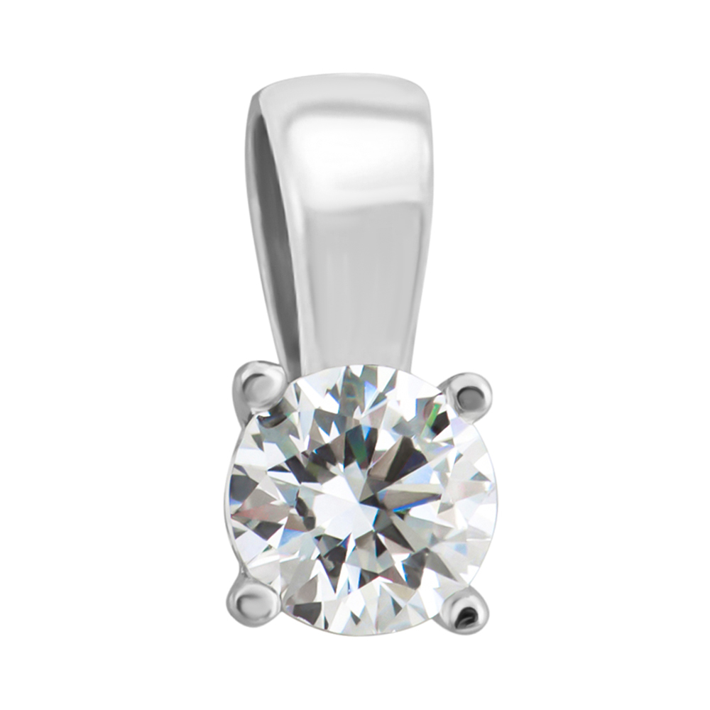 

Кулон из белого золота с цирконием Swarovski 000006559