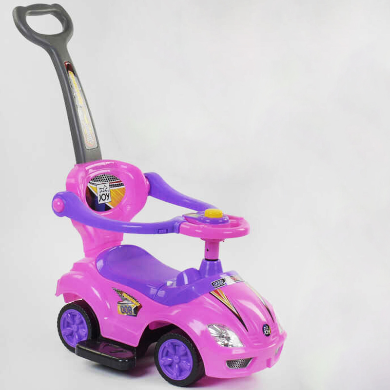 

Машина-толокар JOY русское озвучивание, родительская ручка, съемный защитный бампер, багажник Pink (87794)