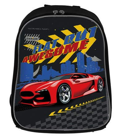

Рюкзак школьный 1 Вересня Racing каркасный отделением для ноутбука Черный (557712)