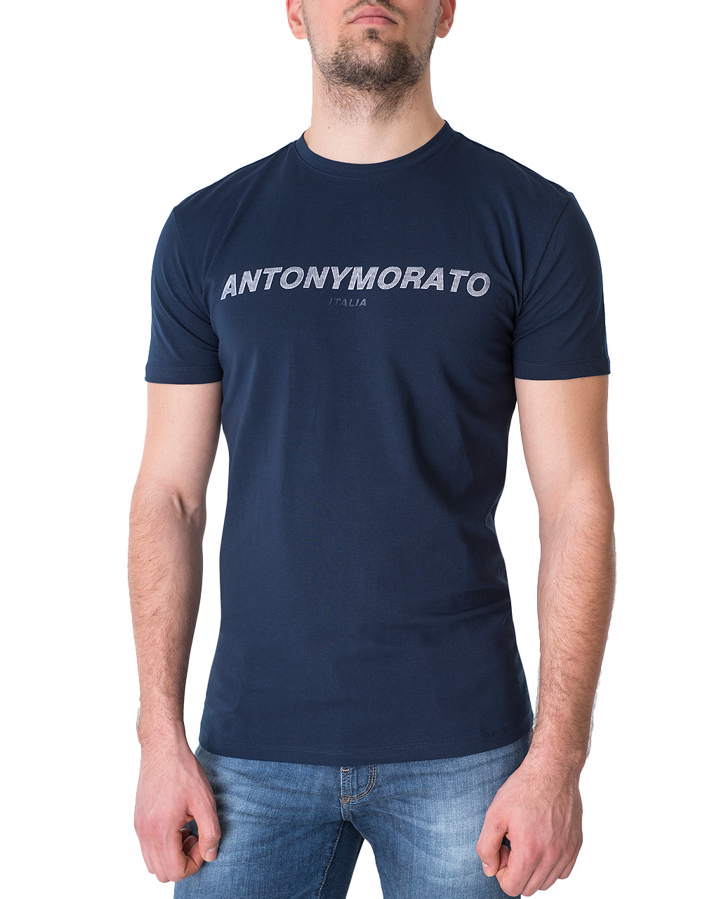 

Футболка чоловіча кор. рукав ANTONY MORATO (MMKS01931-FA120001-7064/21) Синій L