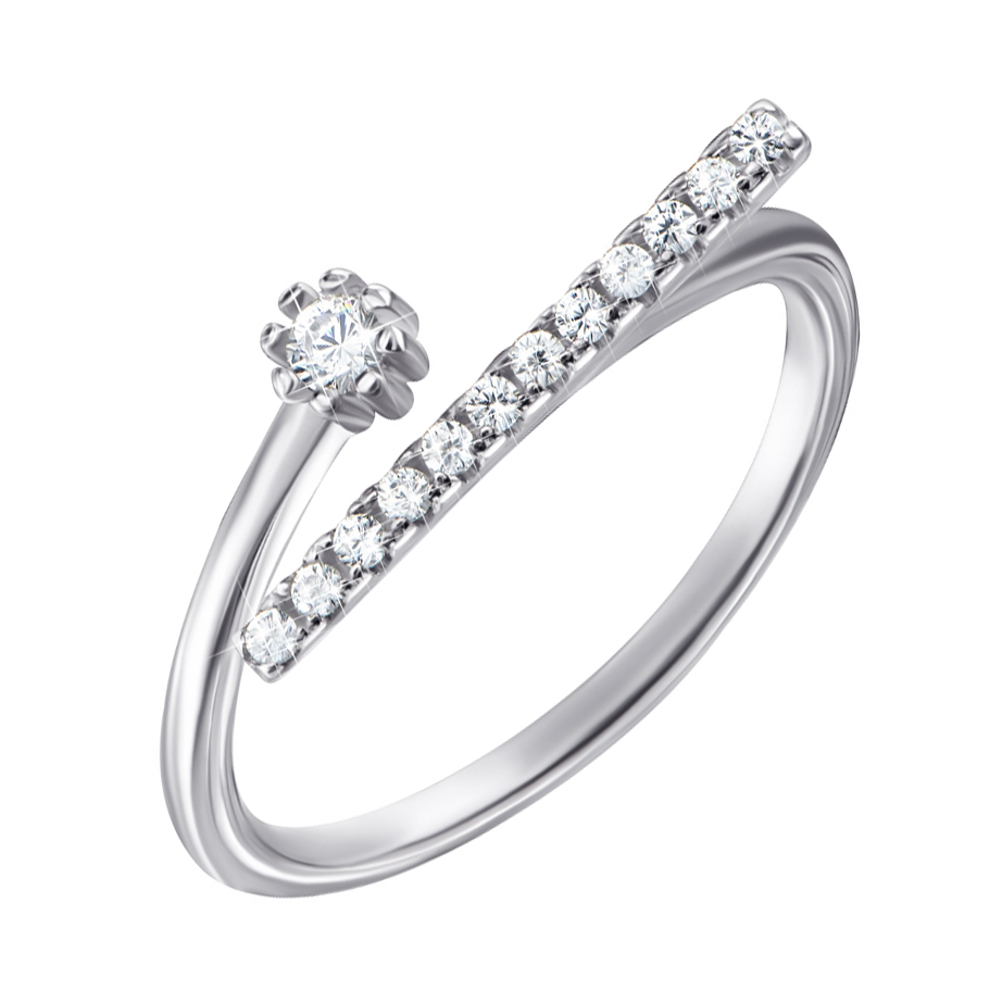 

Серебряное кольцо с фианитами 000127143 б/р размера
