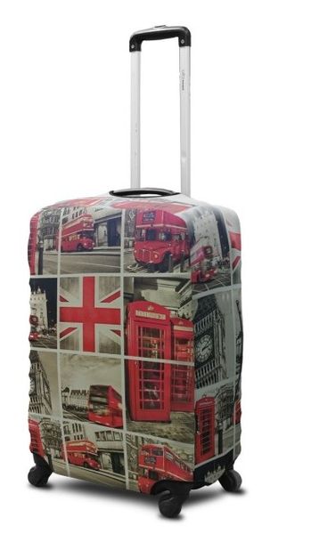 

Защитный чехол для чемодана Coverbag неопрен Лондон коллаж L