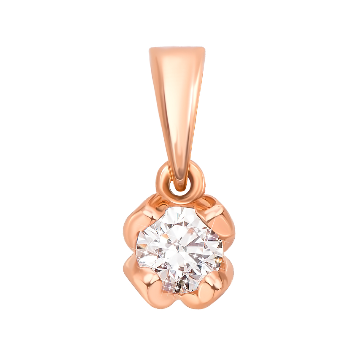 

Кулон из красного золота с кристаллом Swarovski 000130989