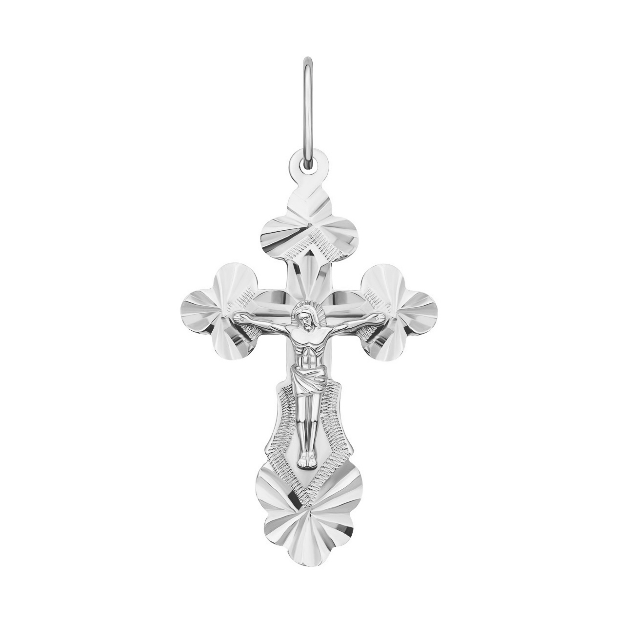 

Серебряный православный крестик с алмазной гранью 000133493