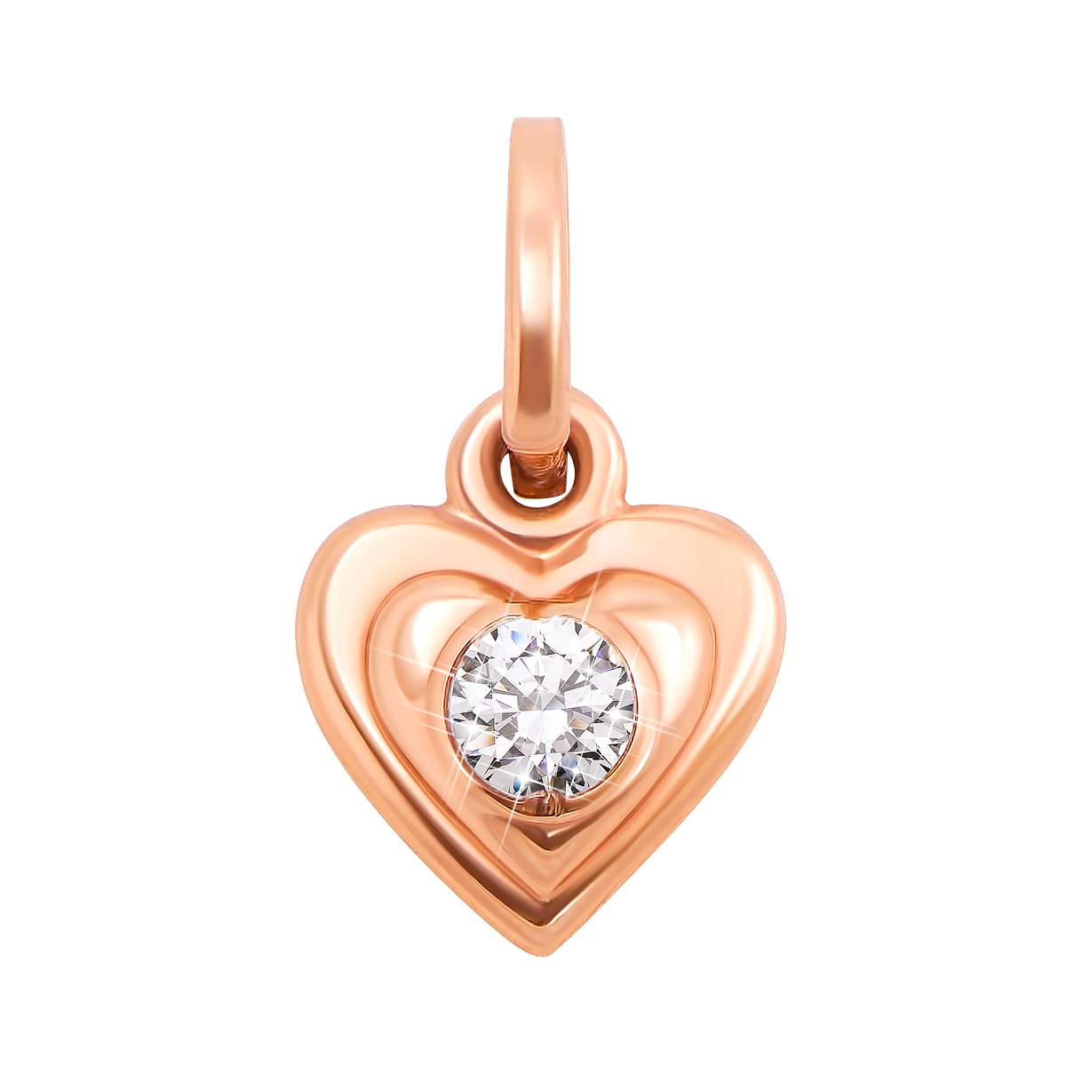 

Кулон из красного золота с цирконием Swarovski 000130966