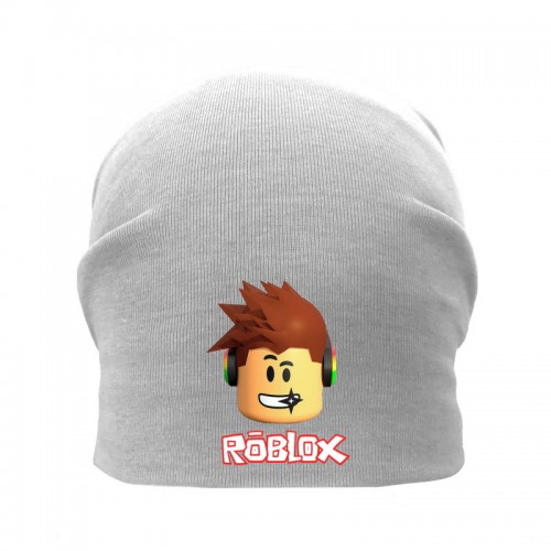 

Шапка детская Роблокс серая (Roblox -002) 54-56 см