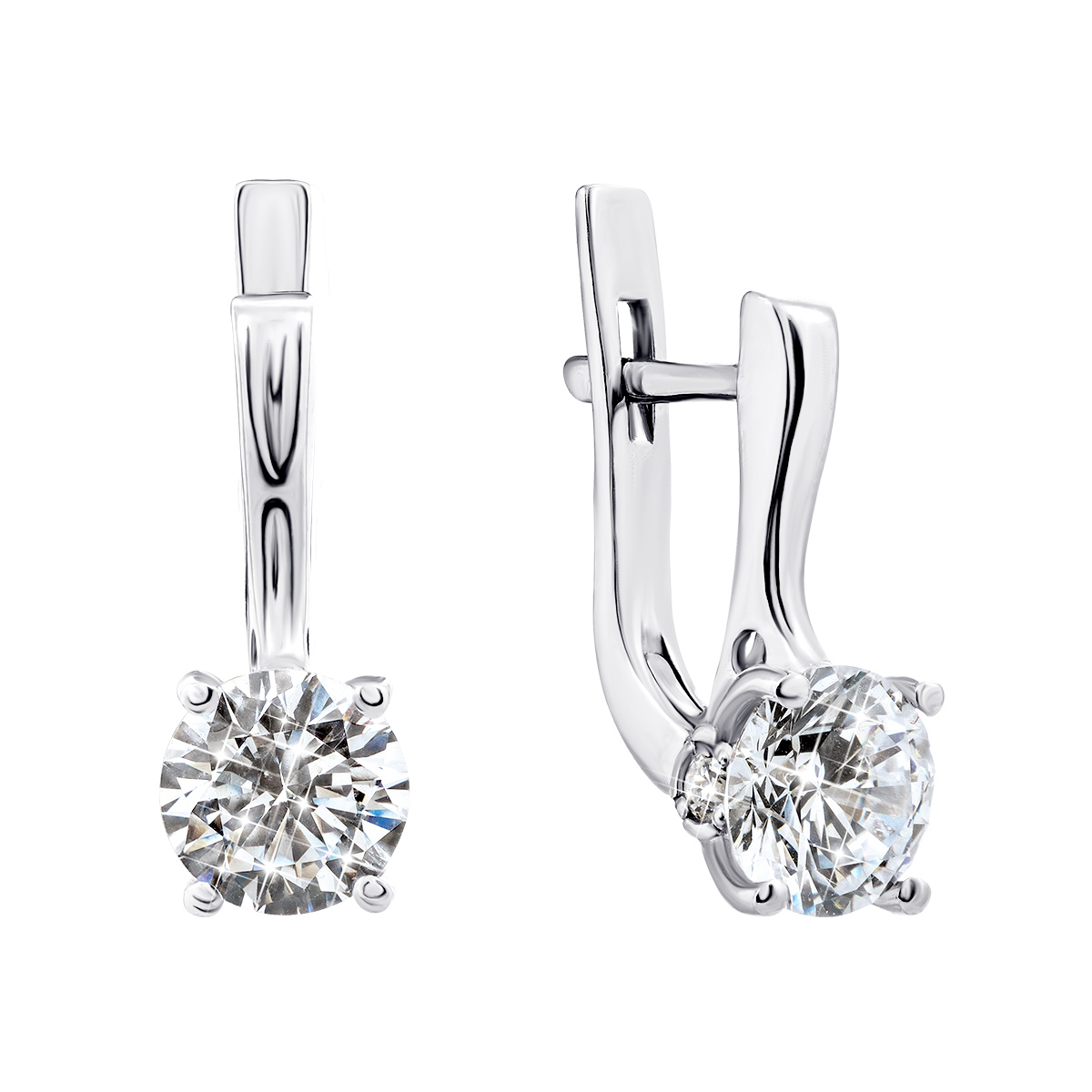 

Серебряные серьги с фианитами 2560/9р-CZ