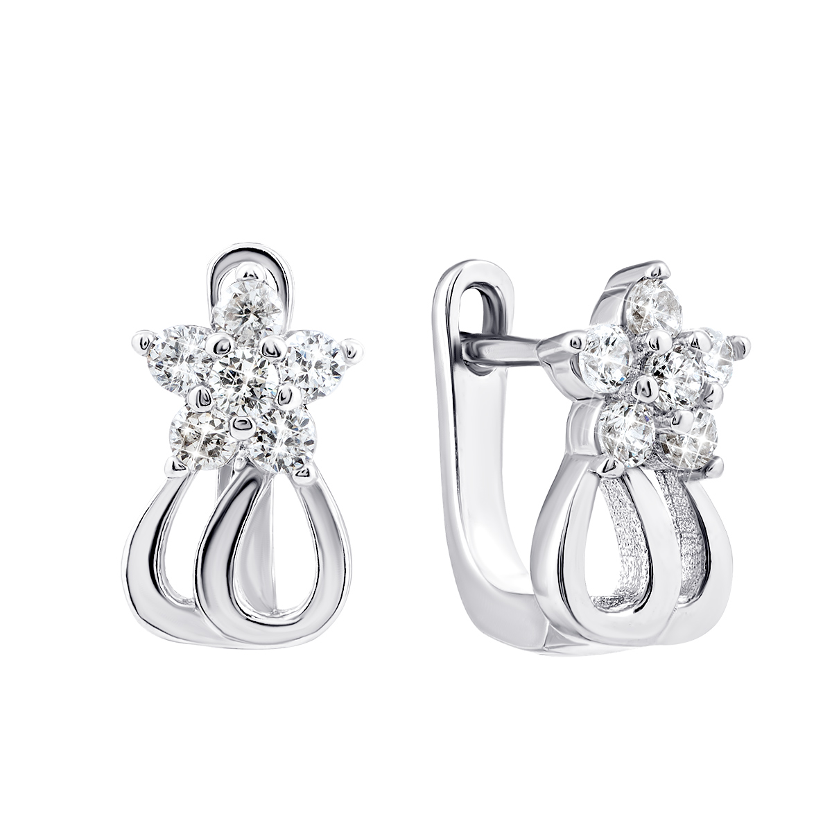 

Серебряные серьги с фианитами 1EA97376