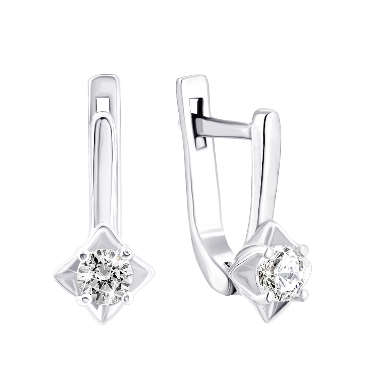 

Серебряные серьги с фианитами 2249/1р-CZ