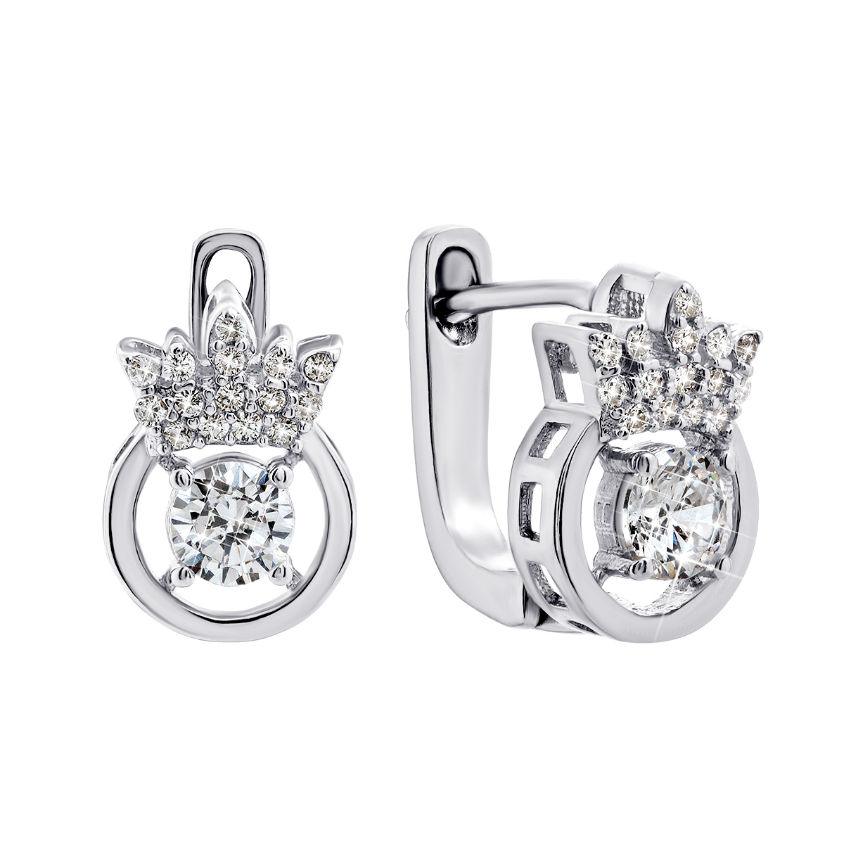 

Серебряные серьги Корона с фианитами 1EA97897