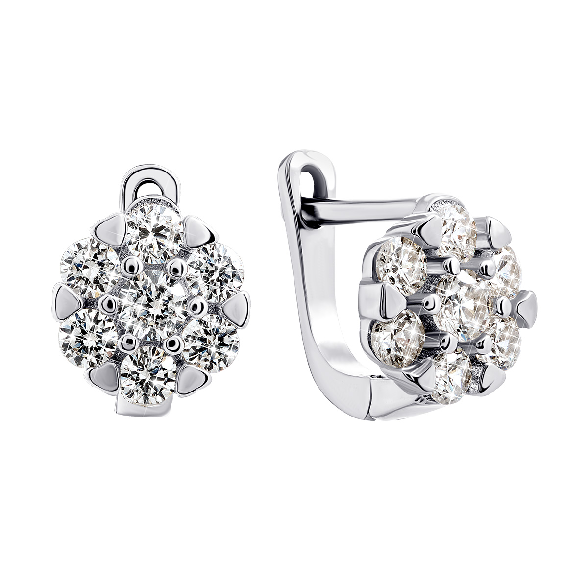 

Серебряные серьги с фианитами 1EA81210-E/12/1