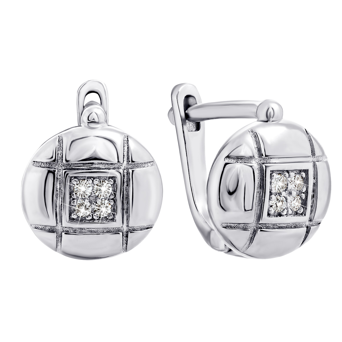 

Серебряные серьги с фианитами 1EA84732