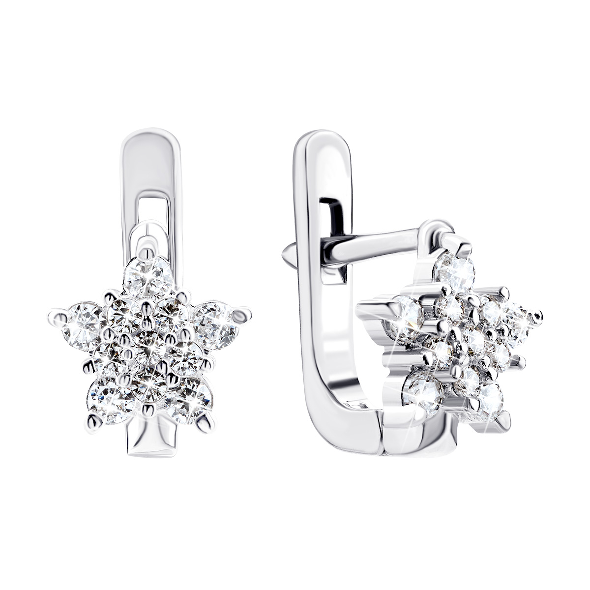 

Серебряные серьги с фианитами 7EA92398