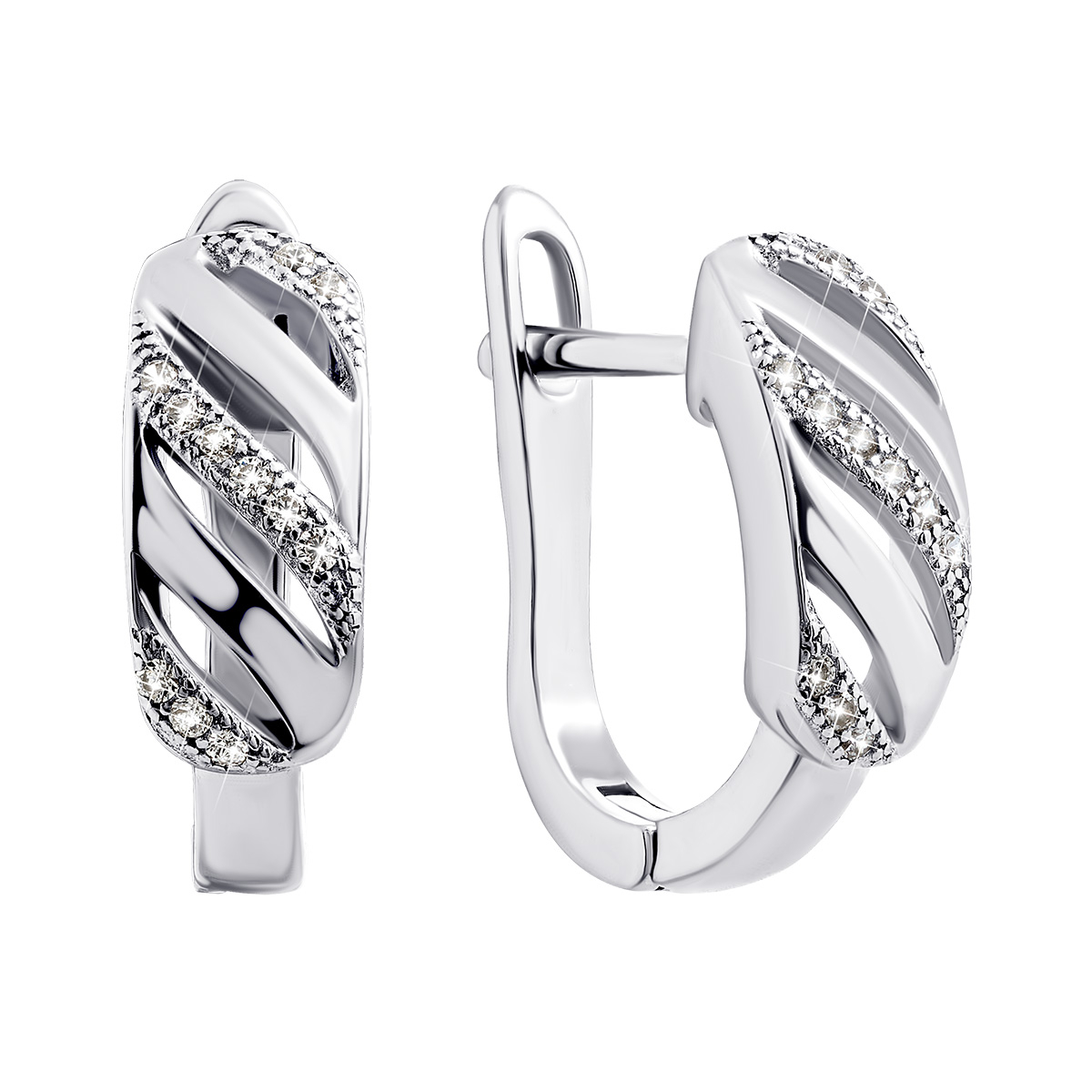 

Серебряные серьги с фианитами СК2Ф/229