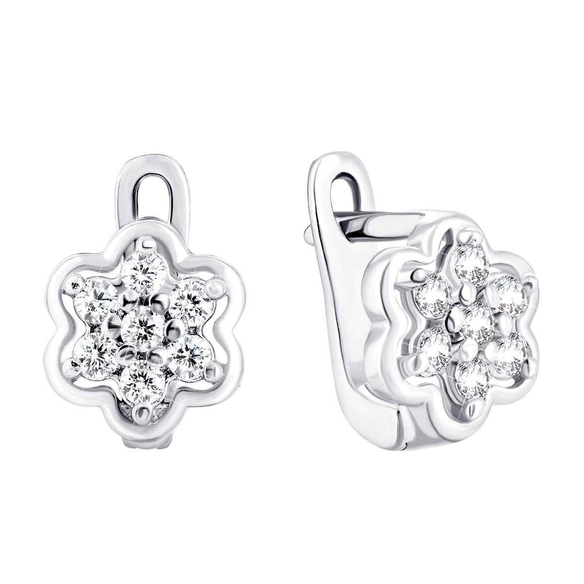 

Серебряные серьги с фианитами 2256/1р-CZ