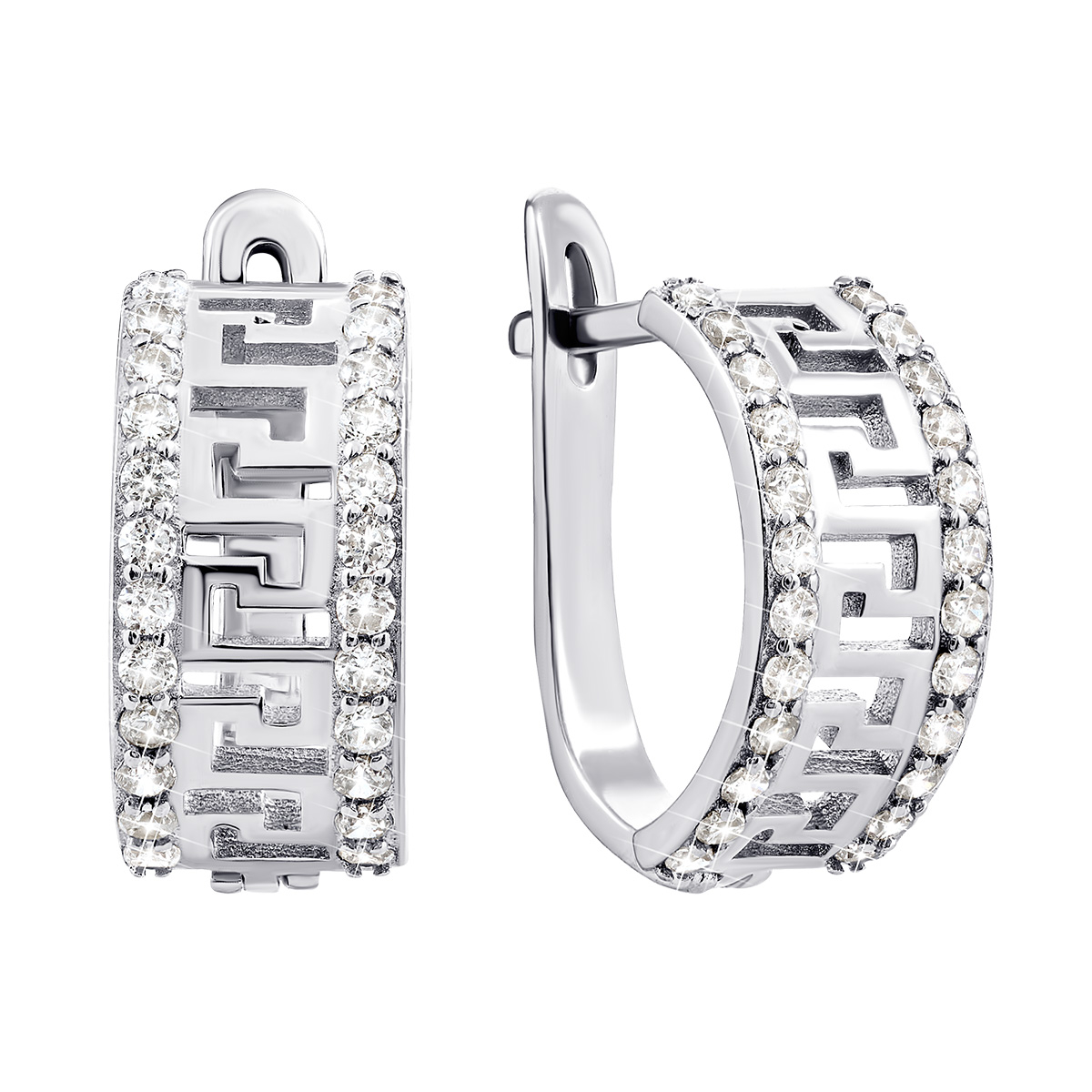 

Серебряные серьги с фианитами СК2Ф/235
