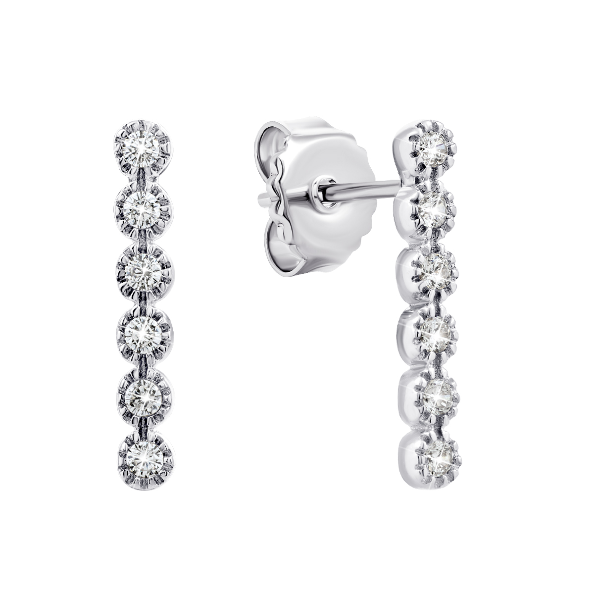 

Серебряные пуссеты с фианитами TE3889