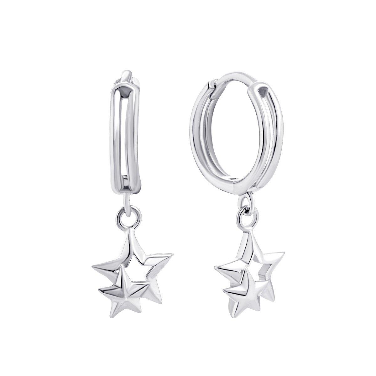 

Серебряные серьги-подвески Звездочки 1EA97326