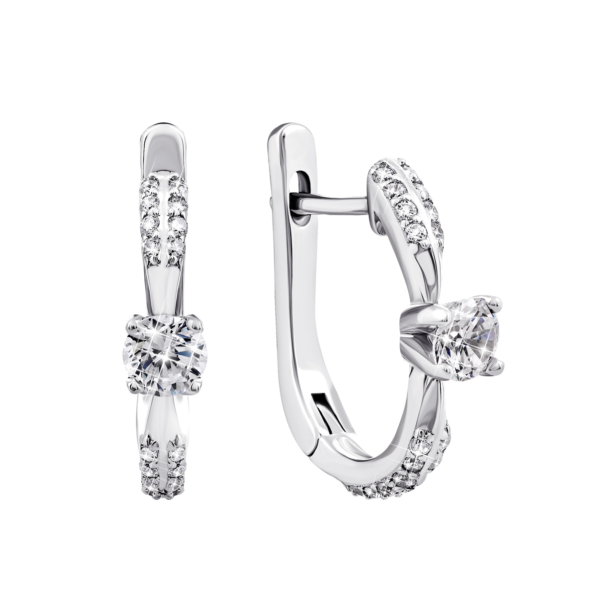 

Серебряные серьги с фианитами PERS0479