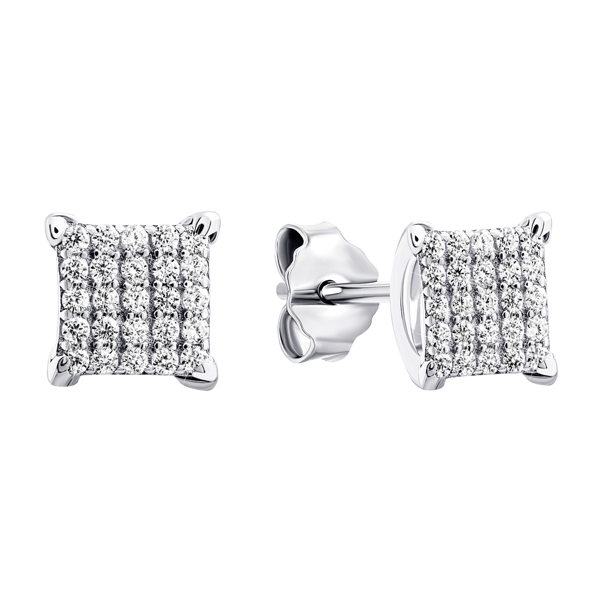 

Серебряные пуссеты с фианитами ME0187