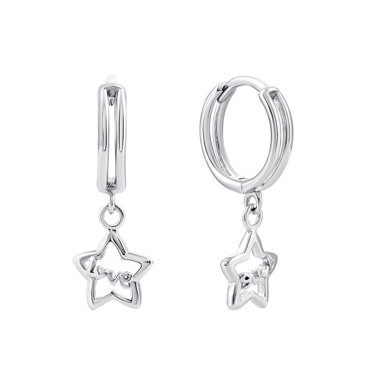 

Серебряные серьги-подвески Звездочки 1EA97321