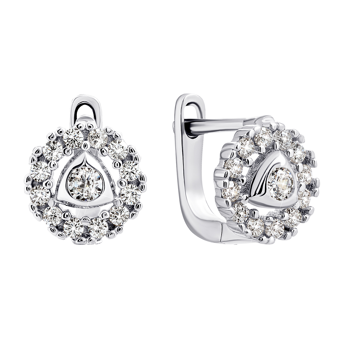 

Серебряные серьги с фианитами 1EA81201