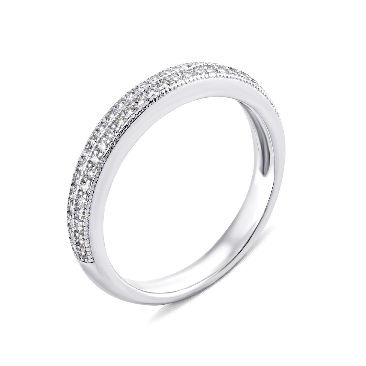 

Серебряное кольцо с фианитами 17.5 размер KR40303