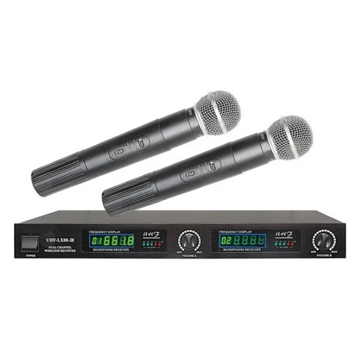 

Радиосистема UHF-LX88-III, 2 беспроводных микрофона и база, в кейсе
